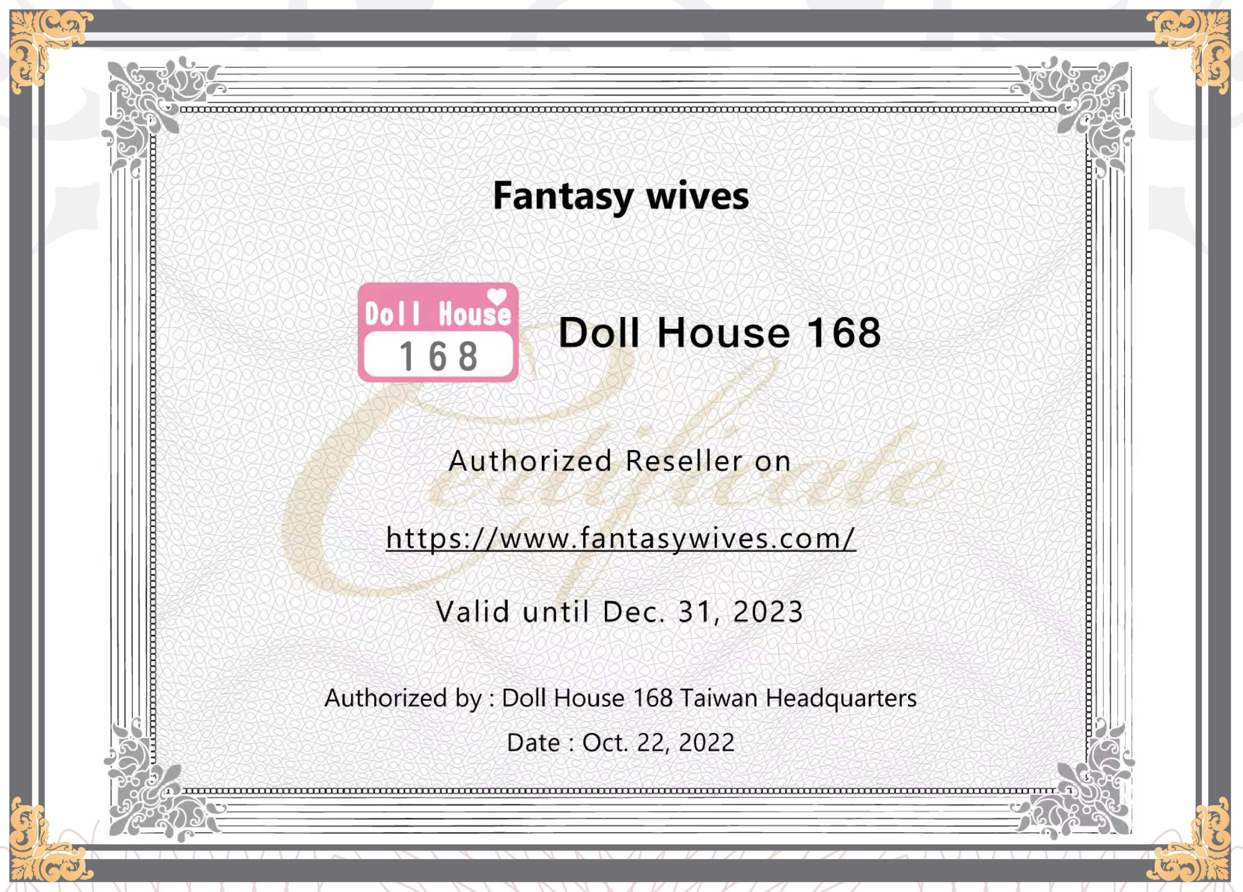 Doll House 168 Certificate