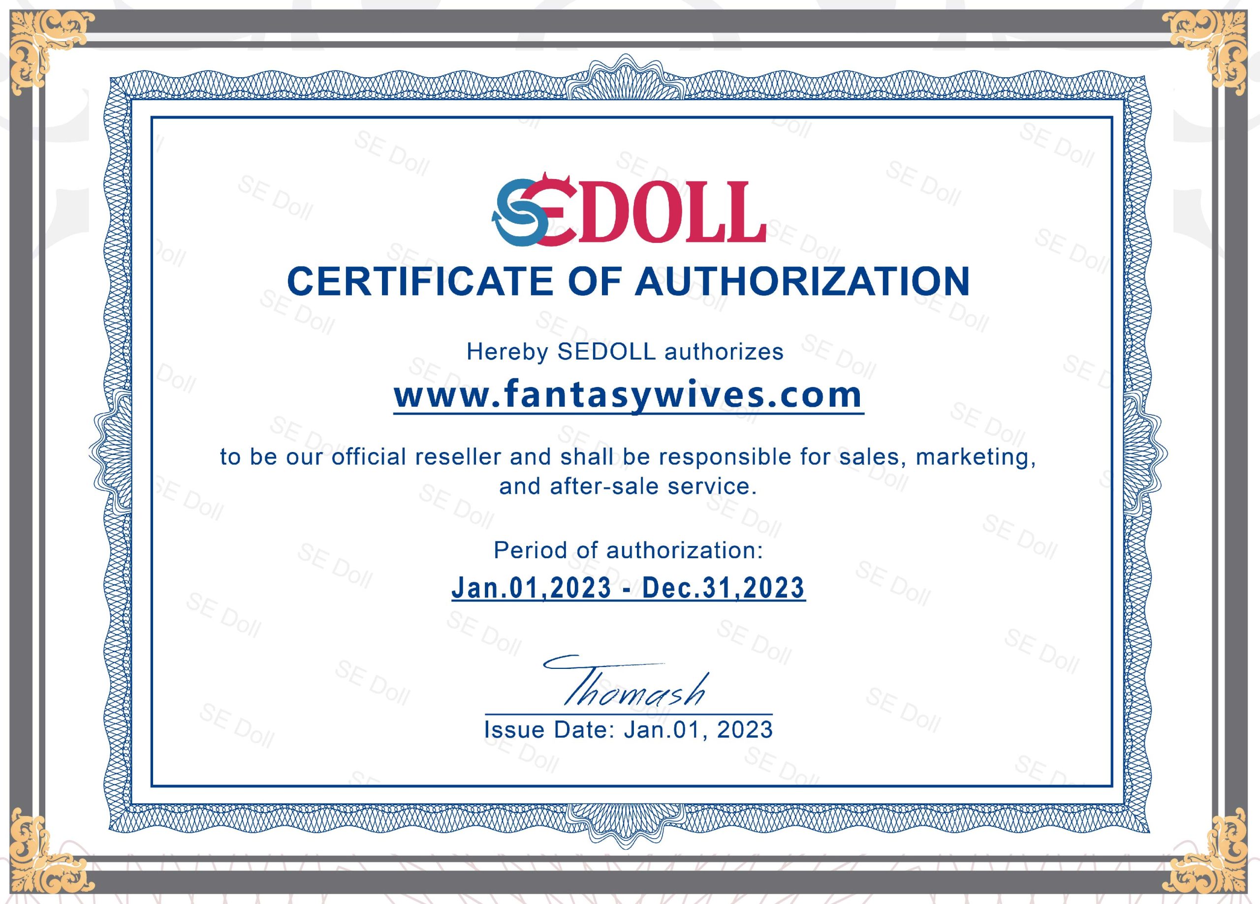 SEDOLL Certificate